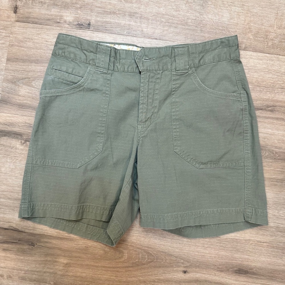 Columbia‎ Cargo Shorts Women 4 Sage Green Stretch Cotton Hiking Utility Gorpcore - Picture 12 of 16